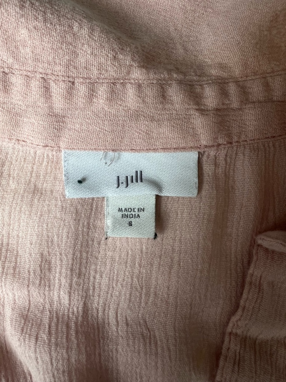 J. Jill Light Pink Tie-Front Button-Up Blouse - Women - S - Picture 4 of 9